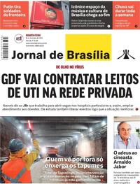 Capa do jornal Jornal de Brasília 16/02/2022