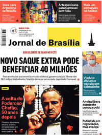 Capa do jornal Jornal de Brasília 24/02/2022