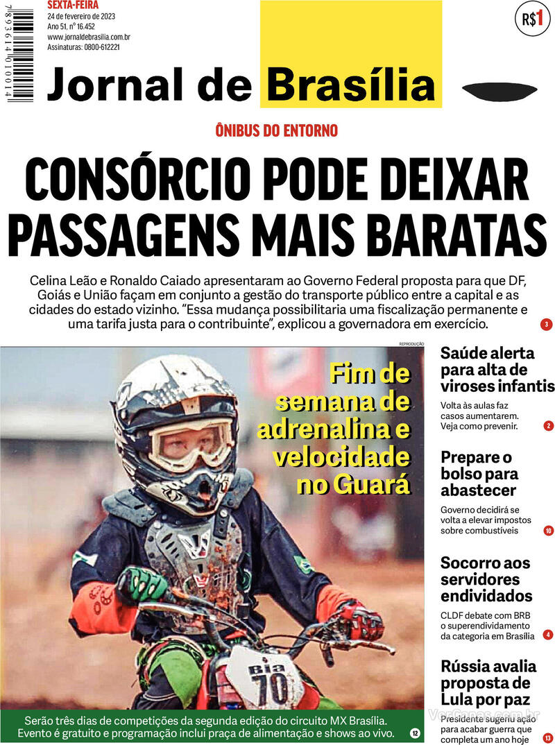 Capa Jornal De Brasília Sexta24 De Fevereiro De 2023 2196