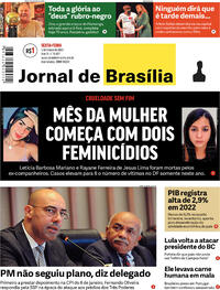 Capa do jornal Jornal de Brasília 03/03/2023