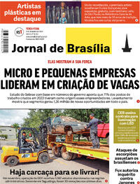 Capa do jornal Jornal de Brasília 05/12/2023