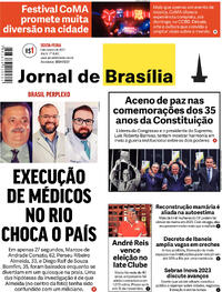 Capa do jornal Jornal de Brasília 06/10/2023