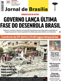 Capa do jornal Jornal de Brasília 10/10/2023