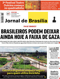 Capa do jornal Jornal de Brasília 10/11/2023