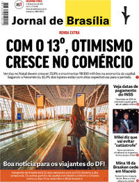 Capa do jornal Jornal de Brasília 11/12/2023