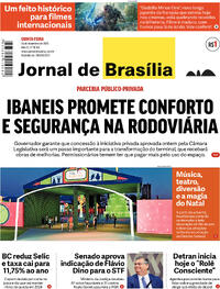 Capa do jornal Jornal de Brasília 14/12/2023