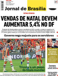 Capa do jornal Jornal de Brasília 19/12/2023