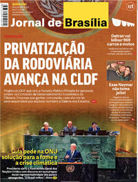 Capa do jornal Jornal de Brasília 20/09/2023
