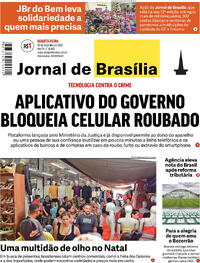 Capa do jornal Jornal de Brasília 20/12/2023