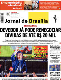 Capa do jornal Jornal de Brasília 21/11/2023