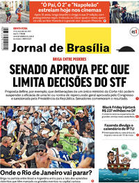 Capa do jornal Jornal de Brasília 23/11/2023