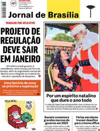 Capa do jornal Jornal de Brasília 25/12/2023