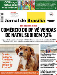 Capa do jornal Jornal de Brasília 26/12/2023