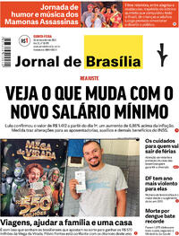 Capa do jornal Jornal de Brasília 28/12/2023