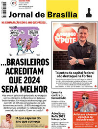 Capa do jornal Jornal de Brasília 01/01/2024