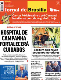 Capa do jornal Jornal de Brasília 02/02/2024