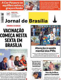 Capa do jornal Jornal de Brasília 08/02/2024