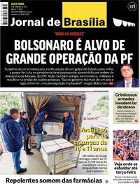 Capa do jornal Jornal de Brasília 09/02/2024
