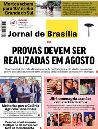 Capa do jornal Jornal de Brasília 10/05/2024