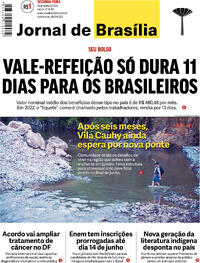 Capa do jornal Jornal de Brasília 10/06/2024