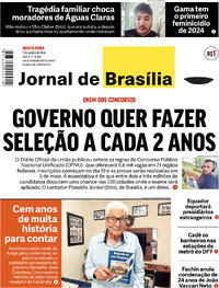 Capa do jornal Jornal de Brasília 11/01/2024