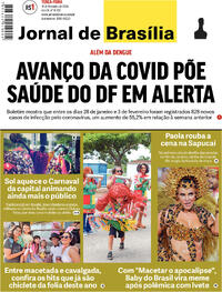 Capa do jornal Jornal de Brasília 13/02/2024