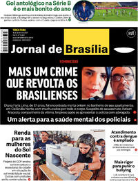 Capa do jornal Jornal de Brasília 16/01/2024