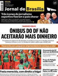 Capa do jornal Jornal de Brasília 17/05/2024