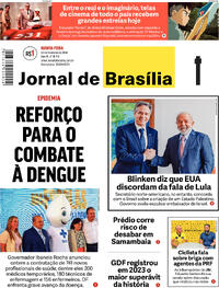 Capa do jornal Jornal de Brasília 22/02/2024