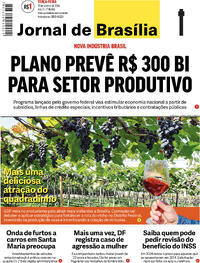 Capa do jornal Jornal de Brasília 23/01/2024
