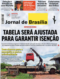 Capa do jornal Jornal de Brasília 24/01/2024