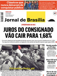 Capa do jornal Jornal de Brasília 25/04/2024