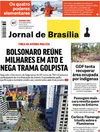 Capa do jornal Jornal de Brasília 26/02/2024