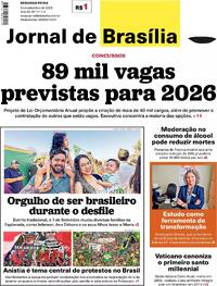 Capa do jornal Jornal de Brasília 08/09/2025