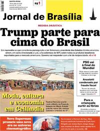 Capa do jornal Jornal de Brasília 10/07/2025