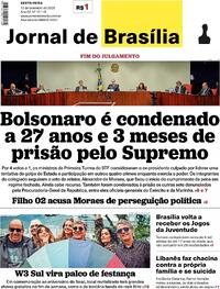 Capa do jornal Jornal de Brasília 12/09/2025