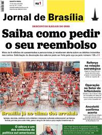 Capa do jornal Jornal de Brasília 14/05/2025