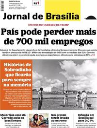 Capa do jornal Jornal de Brasília 14/08/2025