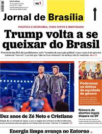 Capa do jornal Jornal de Brasília 15/08/2025