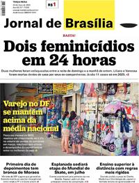 Capa do jornal Jornal de Brasília 20/05/2025