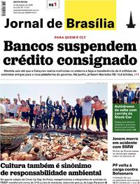 Capa do jornal Jornal de Brasília 22/08/2025