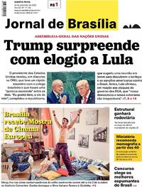 Capa do jornal Jornal de Brasília 24/09/2025