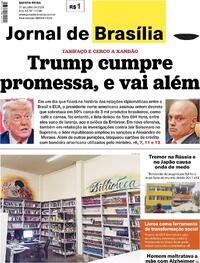 Capa do jornal Jornal de Brasília 31/07/2025