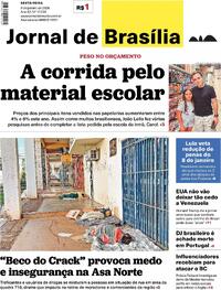 Capa do jornal Jornal de Brasília 09/01/2026