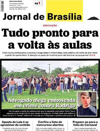 Capa do jornal Jornal de Brasília 09/02/2026
