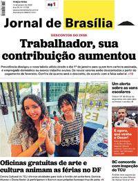 Capa do jornal Jornal de Brasília 13/01/2026