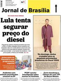 Capa do jornal Jornal de Brasília 13/03/2026