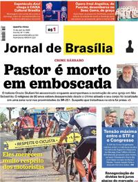 Capa do jornal Jornal de Brasília 15/04/2026