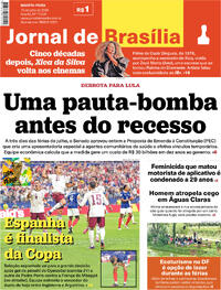 Capa Jornal de Brasília 15/07/2026