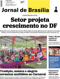 Capa do jornal Jornal de Brasília 17/02/2026